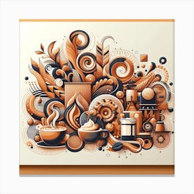 Abstract coffee 2 Canvas Print