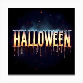 Halloween Text Canvas Print