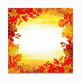 Autumn Themed Frame Embracing The Bright Sunlit Hues Of Fall Foliage Intricately Woven Design Of (6) Canvas Print