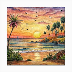 Sunset at Noon Canvas Print