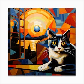 Cat In The Sun Canvas Print