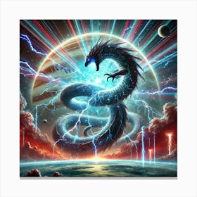 A Sci Fi Depiction Of Tempestus, The Sky Leviathan 3 Canvas Print