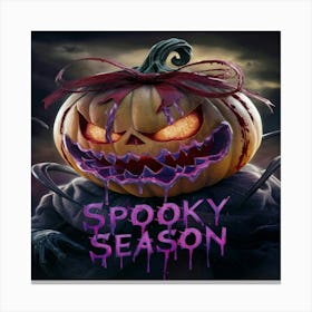 halloween scary pumpkin Canvas Print