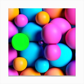 Colorful Spheres Canvas Print