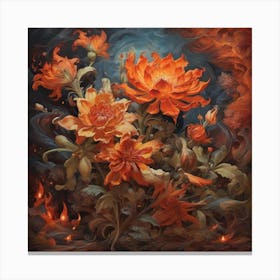 The Fiery Flower 4 Canvas Print