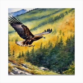 Eagle In Flight Canvas Print