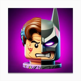 Two Face from Batman in Lego style Canvas Print