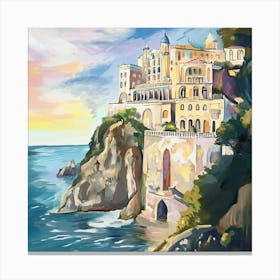 Of The Castle On The Cliff Canvas Print