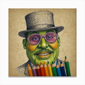 Man In Hat 2 Canvas Print