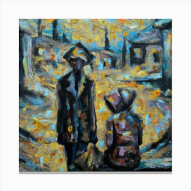 Impressionism Oil  Slavery and Sadness Canvas Print