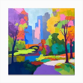 Abstract Park Collection Central Park New York City 3 Canvas Print