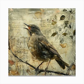 Bird On A Branch 2 Canvas Print