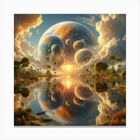 Planets In The Sky Canvas Print