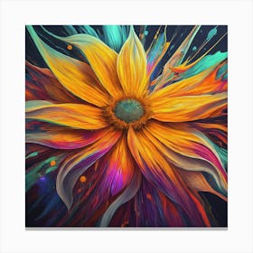 Abstract Flower Painting 1 Canvas Print