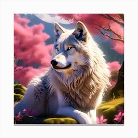 Wolf In The Forest Canvas Print