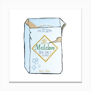 Maldon Sea Salt Again Square Canvas Print