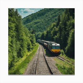 Train In The Forest Canvas Print