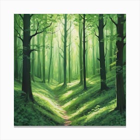 Path In The Woods Canvas Print