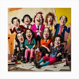 Group Of Clowns 1 Canvas Print