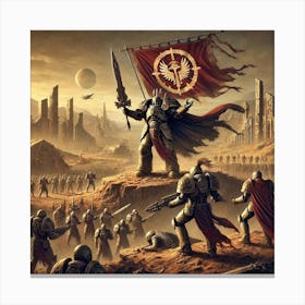 A Dramatic Scene Illustrating The Formation Of The Martian Dominion Canvas Print