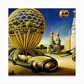 Gold Car Canvas Print