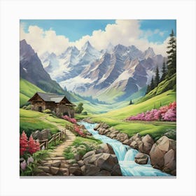 Alpine Valley Canvas Print