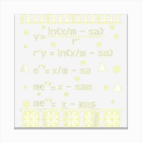 Funny Ugly Christmas Sweater Math Ugly Sweater Canvas Print