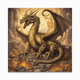 Golden Dragon Canvas Print