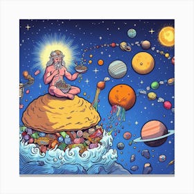 God Of Burgers Canvas Print