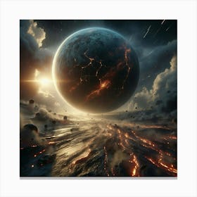 Planet In Space Canvas Print