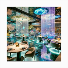 Ethereal Nexus Dining Spaces Canvas Print