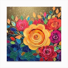 Colorful Roses 4 Canvas Print