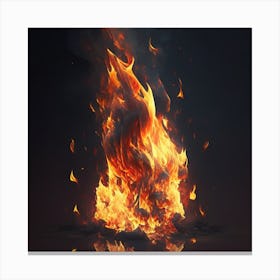 Fire Flame Canvas Print