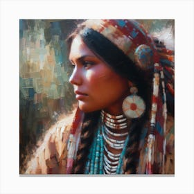 Native American Woman 1 Canvas Print