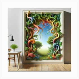 Octopus Door Canvas Print