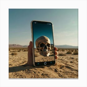 Skull In The Desert 1 Canvas Print