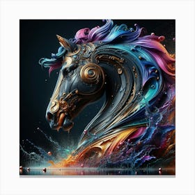 Abstract Horse Head 1 Canvas Print