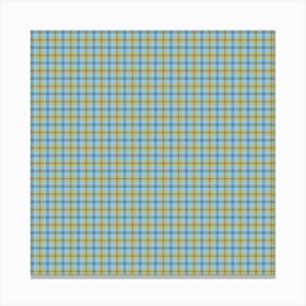 Blue And Yellow Gingham Canvas Print