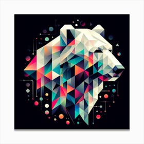 Geometric Art Polar bear Canvas Print