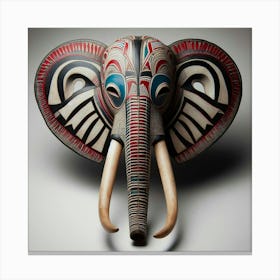 Tribal African Art Elephant 1 Canvas Print