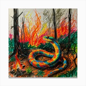 Snake In The Forest Canvas Print