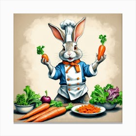 Chef Rabbit 8 Canvas Print