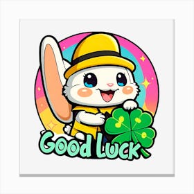 Good Luck Bunny Canvas Print