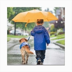 A Photo Of A Kid Walking His Dog In The Crze9829ta2jpln599oszw W3ogvtc8sssifmtv3zixog Canvas Print