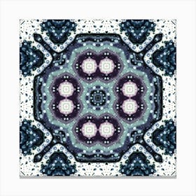 The Pattern Is White And Blue Canvas Print
