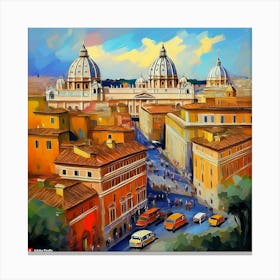 Rome Cityscape 1 Canvas Print