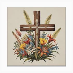 Easter Cross Canvas Print