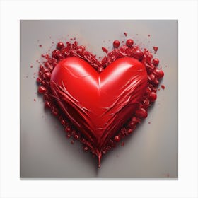 Red Heart Canvas Print