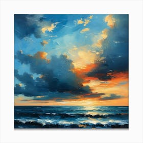 Sunset Over The Sea 5 Canvas Print