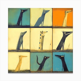 Vertical Dogs III Canvas Print